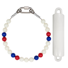 Beaded Retainer Ring Sling - White Red Blue
