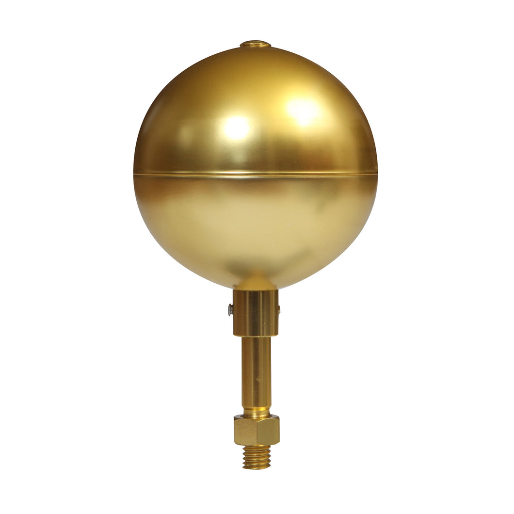 Gold Anodized Ball Ornament Flagpole Topper