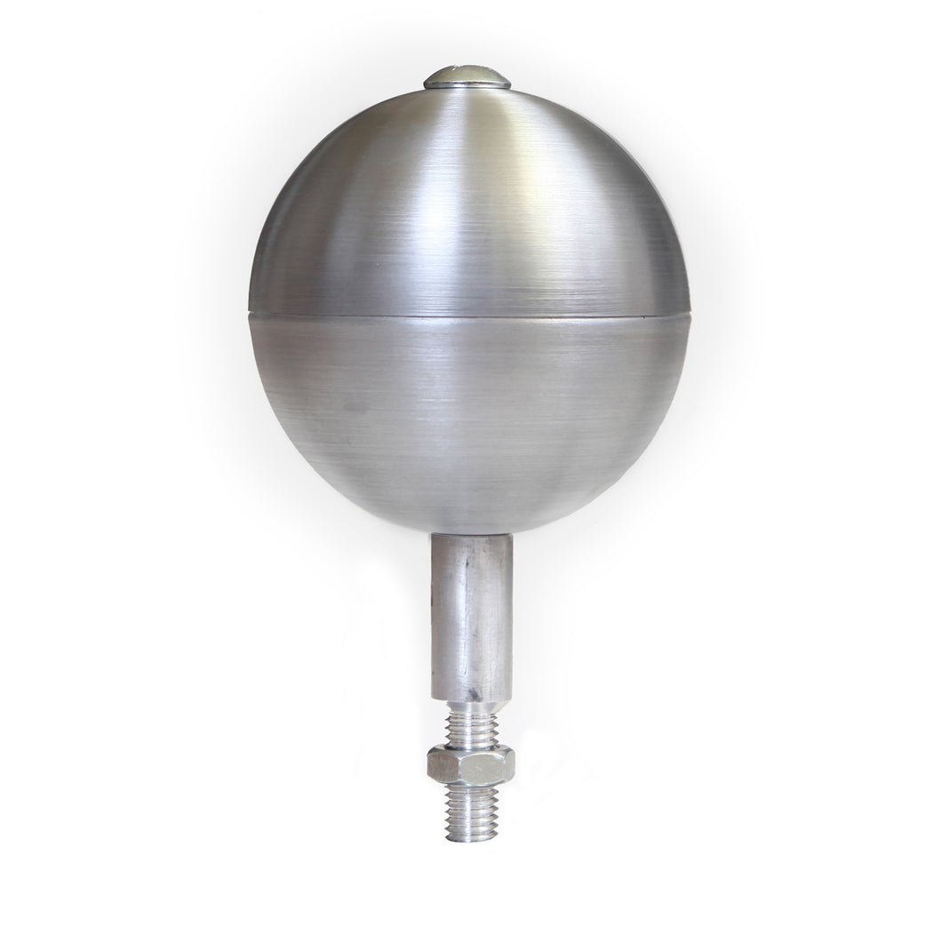 Silver Ball Ornament Flagpole Topper