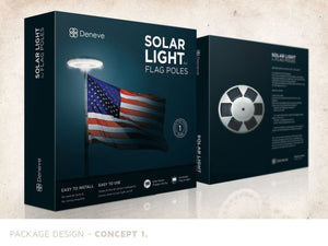Deneve Solar Light for Residential Flagpoles - 26 LED