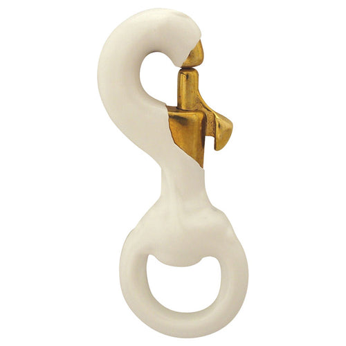 White Rubber Coated Brass Snap