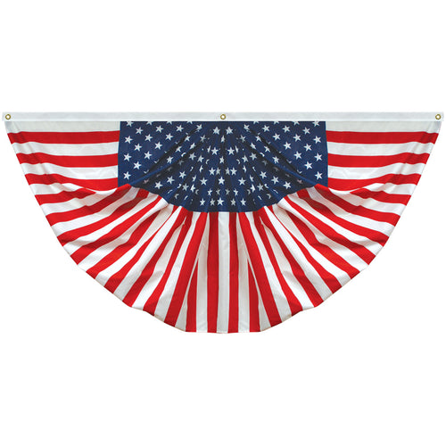 Americana 3' x 6' Endura-Poly Printed Pleated Fan