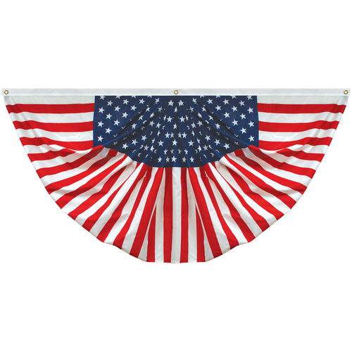 Americana 3' x 6' Endura-Poly Printed Pleated Fan