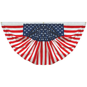 Americana 3' x 6' Endura-Poly Printed Pleated Fan